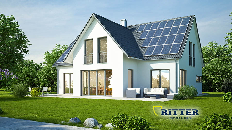 Haus Standard weiss mit Solar